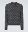 Gucci Gg Shadow Wool Sweater In Grey
