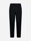 Gucci Wool Blend Twill Bush Trousers In Black