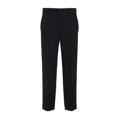Gucci Wool Blend Trousers In Black