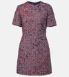 Gucci Textured Wool Dress Featuring Signature Buttons In Red