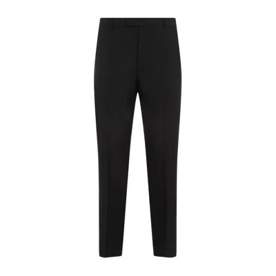 Gucci Wool Blend Twill Bush-trousers In Black