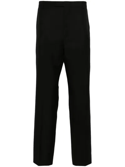 Gucci Wool Blend Twill Pants In Black