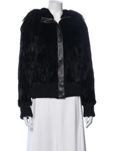 Pre-owned Gucci Wool Bomber Jacket In Black