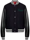 Gucci Logo-patch Wool And Leather Varsity Jacket In Black