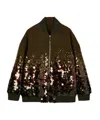 Gucci Olive Green Batavia Wool Bomber Jacket In Brown