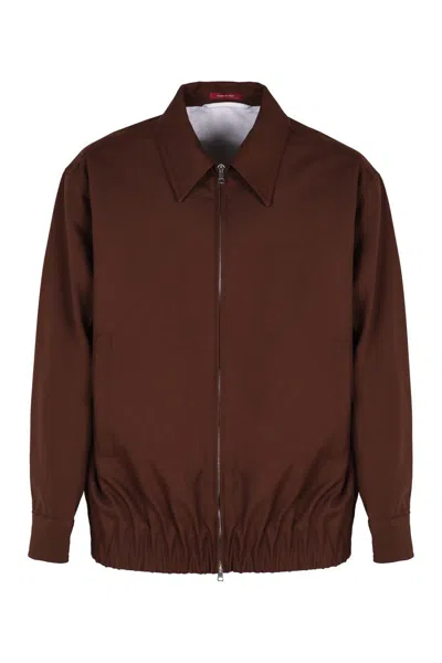 GUCCI GUCCI WOOL BOMBER-STYLE JACKET