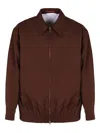 Gucci Twill Jacket Puffer Jackets Brown In Brown