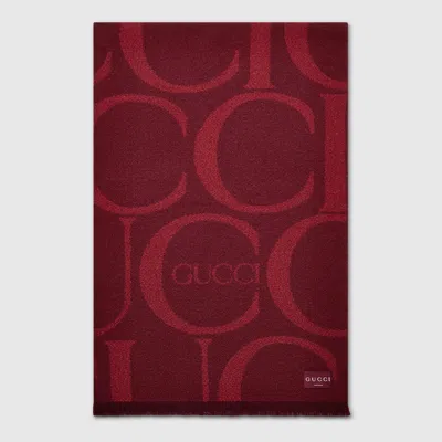 Gucci Wool Bouclé Blanket In Red
