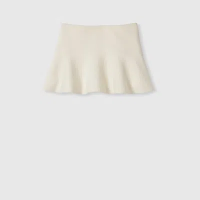 Gucci Wool Bouclé Mini Skirt In White
