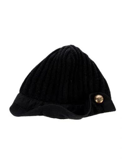Pre-owned Gucci Wool Brimmed Beanie In Black