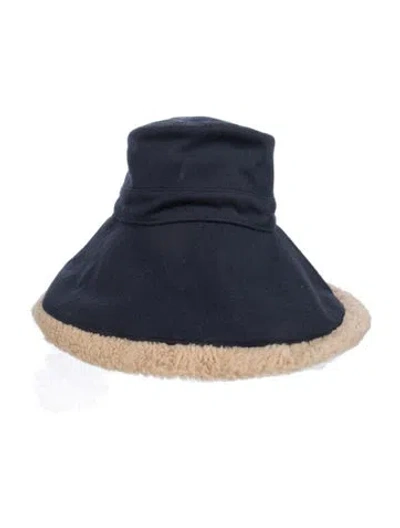 Pre-owned Gucci Wool Bucket Hat In Blue