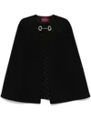 Gucci Wool And Silk Horsebit Cape In Black