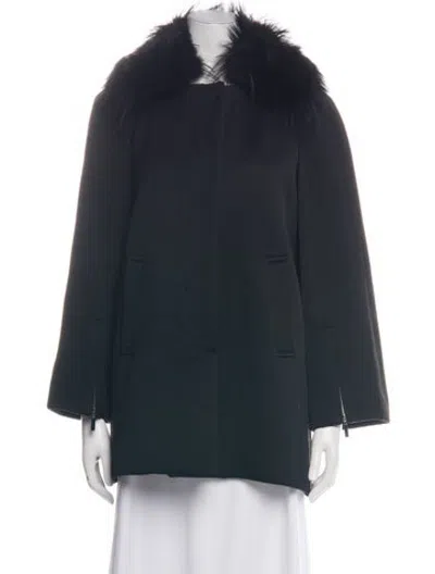 Pre-owned Gucci Wool Cape In Blue