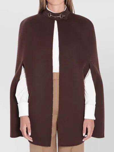GUCCI WOOL CAPE HORSEBIT DETAIL