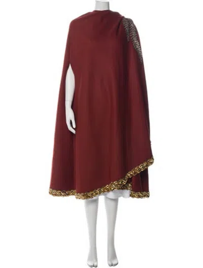 Pre-owned Gucci Wool Cape In Red