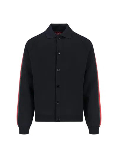 Gucci Wool Cardigan In Black