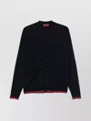 Gucci Web Detail Wool Sweater In Black