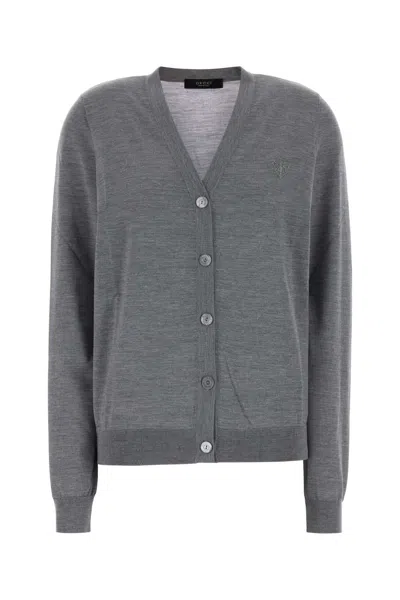 Gucci Wool Cardigan In Grey