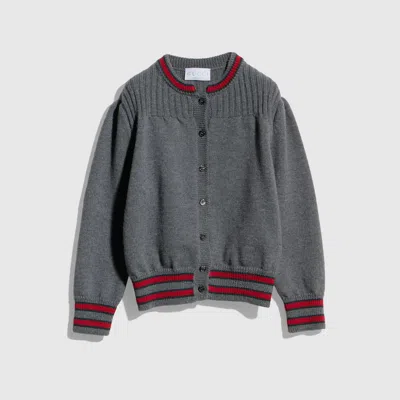 Gucci Kids' Wool Cardigan In Gray