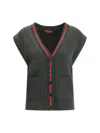 Gucci Wool Cardigan Vest In Green