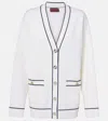 Gucci Incrocio Gg Ribbed-knit Cardigan In White
