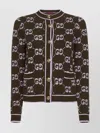 Gucci Wool Cardigan With Front Pockets And Long Sleeves In Green