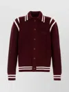 Gucci Wool Cardigan With Front Pockets And Ribbed Texture
