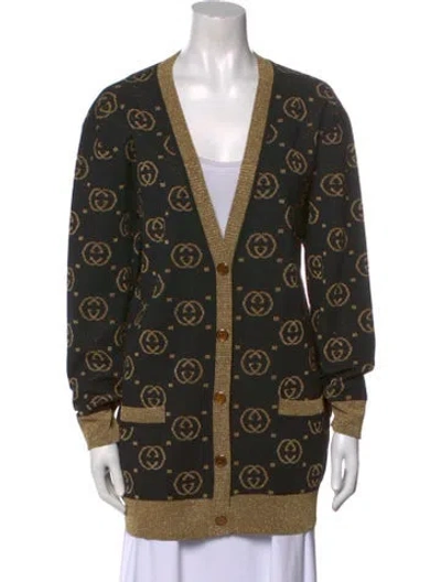 Pre-owned Gucci Wool Cardigan Wool Sweater In Multi