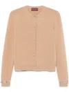 Gucci Crystal-embellished Cardigan In Neutrals