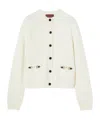 Gucci Women Wool And Cashmere Cardigan With Metal Horsebit In White
