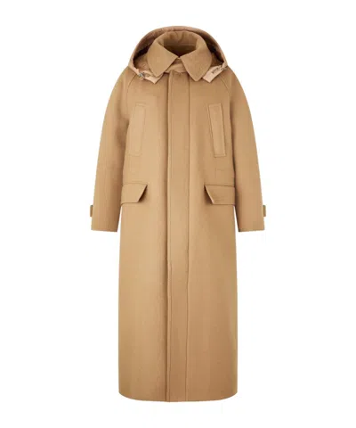 Gucci Wool Cashmere Coat In Brown