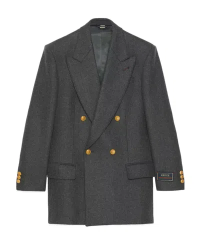 Gucci Doppelreihiges Sakko In Grey