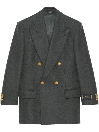 Gucci Doppelreihiges Sakko In Grey