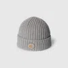 Gucci Wool Cashmere Hat With Double G In Grey