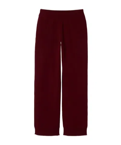 Gucci Wool Cashmere Leisure Trousers In Burgundy