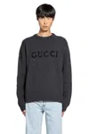 Gucci Gray Wool And Cashmere Sweater Men In Black