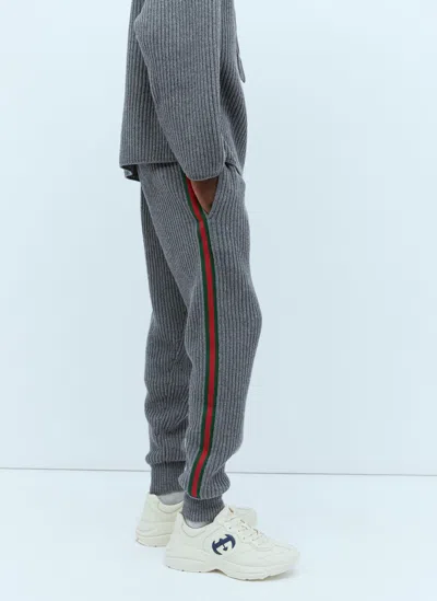 Gucci Wool Cashmere Pants In Grey