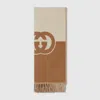 Gucci Wool Cashmere Scarf With Interlocking G In White