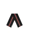 Gucci Wool Cashmere Scarf With Web In Black