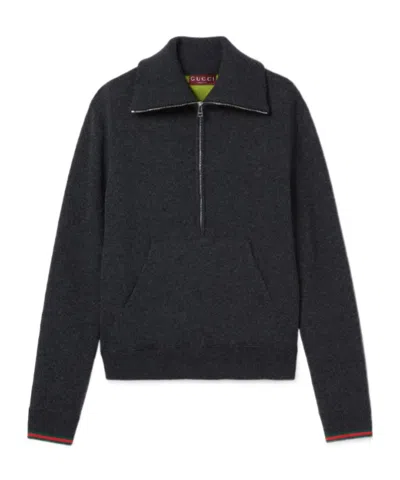 Gucci Wool Cashmere Sweater In Gray