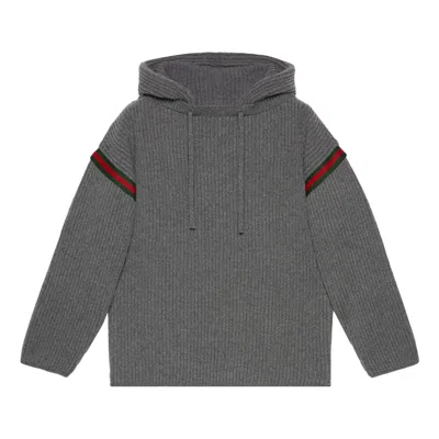 Gucci Wool Cashmere Sweater With Hood 'grey'