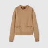 Gucci Horsebit Wool Cashmere Sweater In Brown
