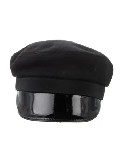 Pre-owned Gucci Wool Chauffeur Hat In Black