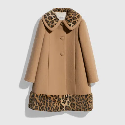 Gucci Kids' Wool Coat In Brown