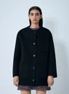Gucci Reversible Wool And Silk Coat In Black