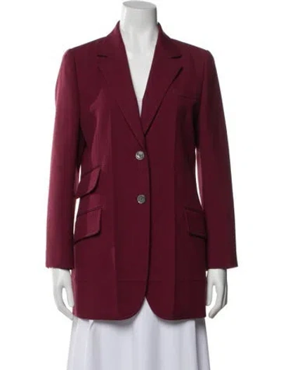 Pre-owned Gucci Wool Coat In Burgundy