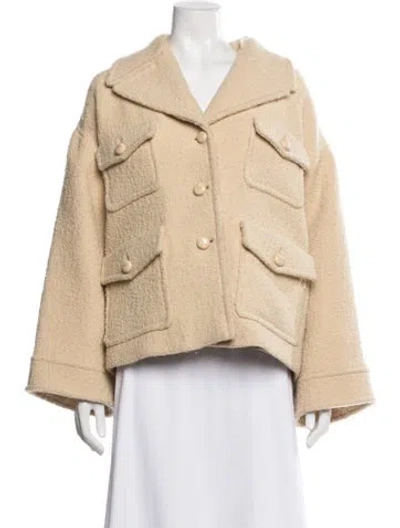 Pre-owned Gucci Wool Coat In Neutrals