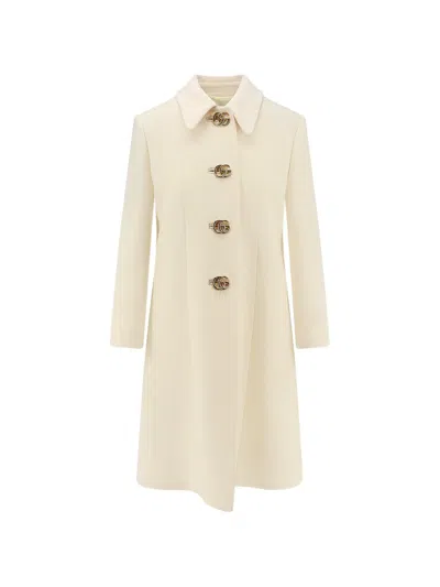 Gucci Wool Coat In Transparent