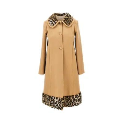 Gucci Wool Coat With Leopard-print Details - Kids In Pattern