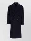 GUCCI WOOL COAT WITH NOTCH LAPELS AND BACK BELT DETAIL